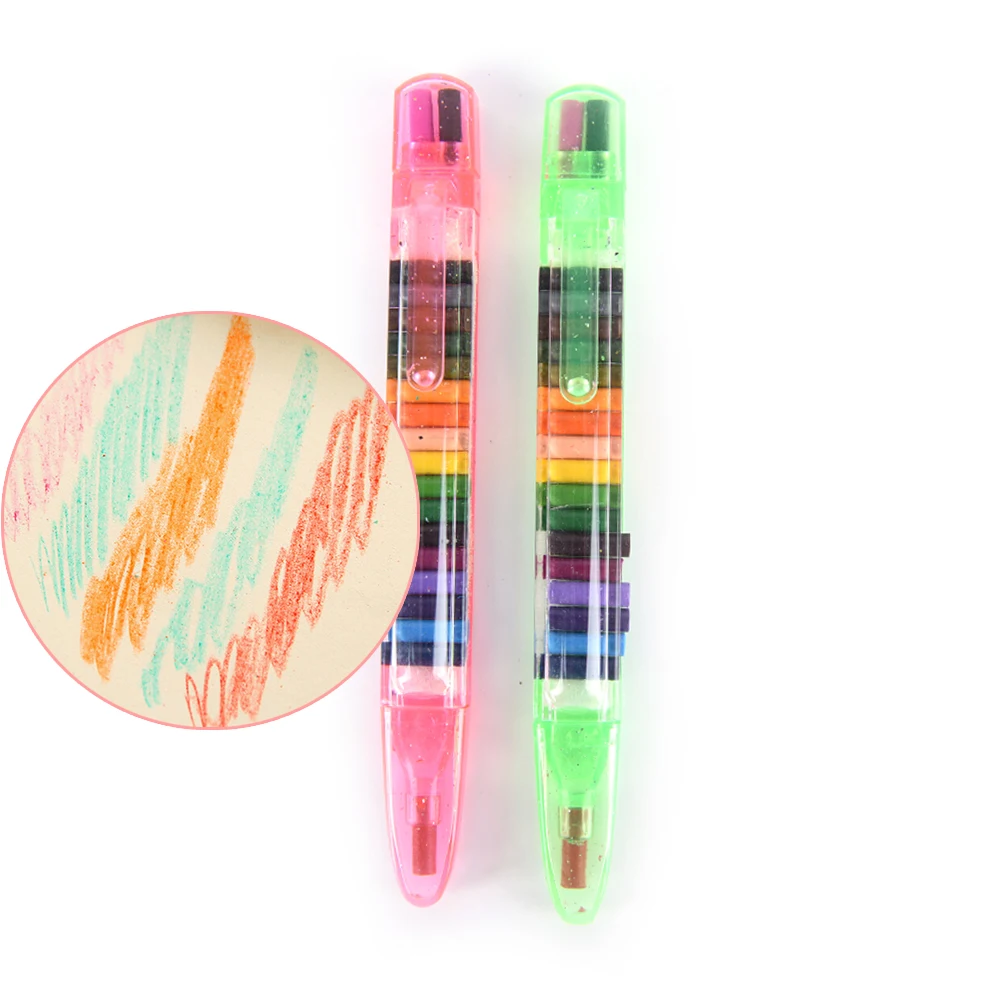 

1PC 20Colors Washable Crayons Painting Stationery Wax Crayon ColorDoodle Draw Baby Kid Toy Children's Graffiti Brush13.5*1.3*1cm