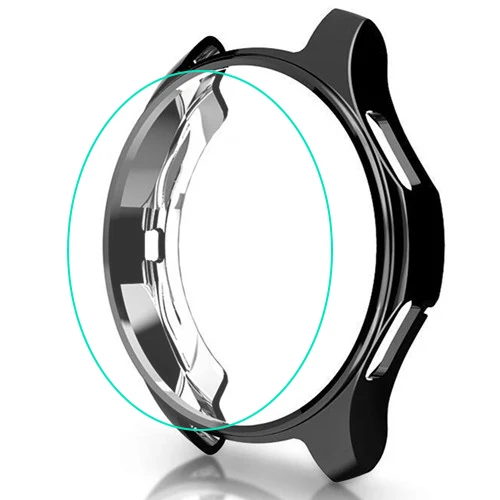 Black Чехол для samsung gear S3 frontier/Galaxy Watch 46 мм 42 мм чехол бампер мягкие Смарт-часы Аксессуары покрытие защитный чехол - Цвет: Black