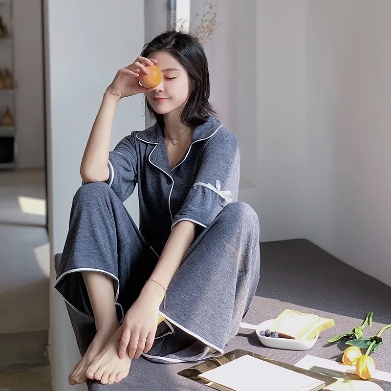 Новинка лета 2019 домашняя одежда брюки с широкими штанинами повседневный костюм