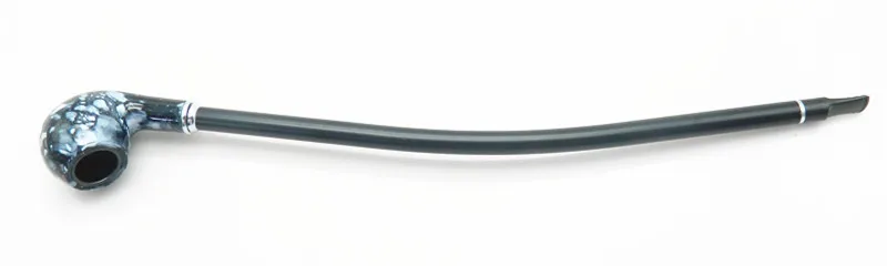 1 шт. деревянная трубка для курения с синим мрамором Длинные табачные трубки