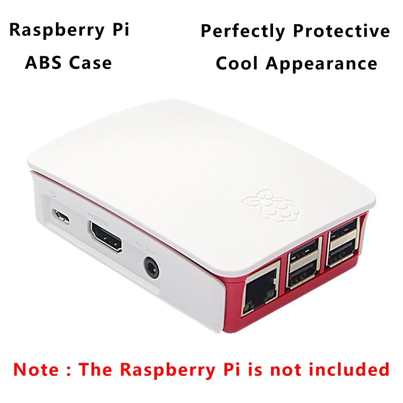 Чехол Raspberry Pi 3 ABS белый и красный пластиковый корпус для корпуса 3B + B Plus|Аксессуары
