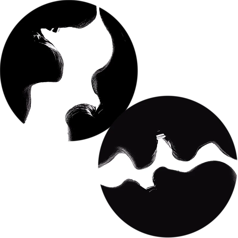 

Modern Portrait Posters and Prints Wall Art Canvas Painting Young Couple in Love Kiss Pictures for Living Room Decor No Frame