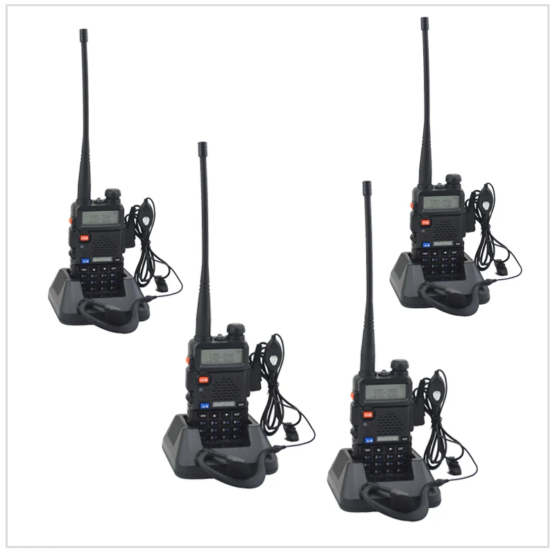 4PCS/Lot baofeng dualband UV-5R walkie talkie radio dual display 136-174/400-520mHZ two way radio with free earpiece BF-UV5R