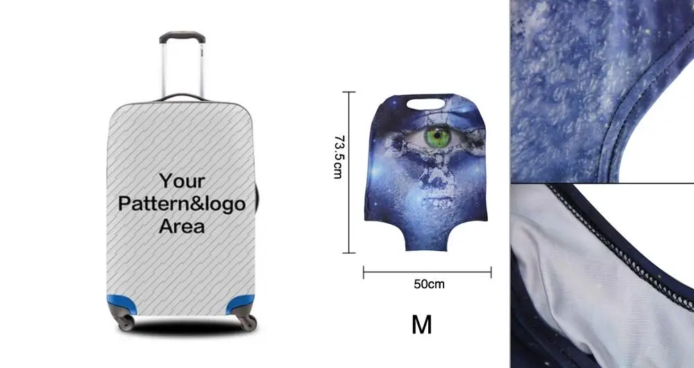 Size M Luggage Cover Специализированный образ логотип школу рюкзак дорожные сумки компас детей школьная сумка большая емкость Книга Сумка Дети подарок - Цвет: Size M Luggage Cover