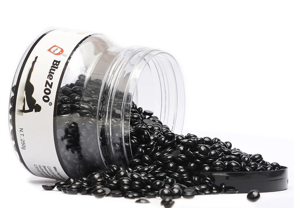 2017 бутилированный 250 г Черный цвет горячий воск тело бикини удаление волос Bean без