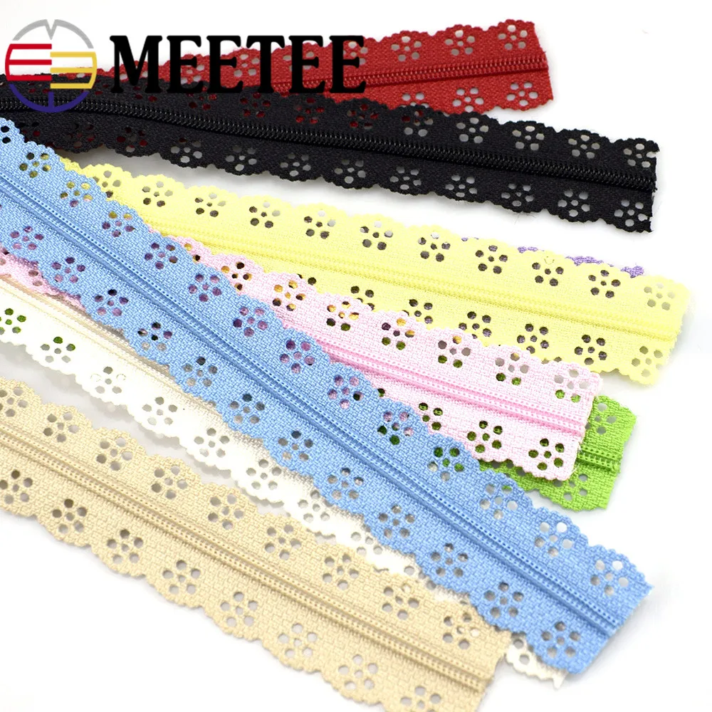 5 ярдов Meetee 3 # красочные кружевные нейлоновые молнии для сумок ручной работы