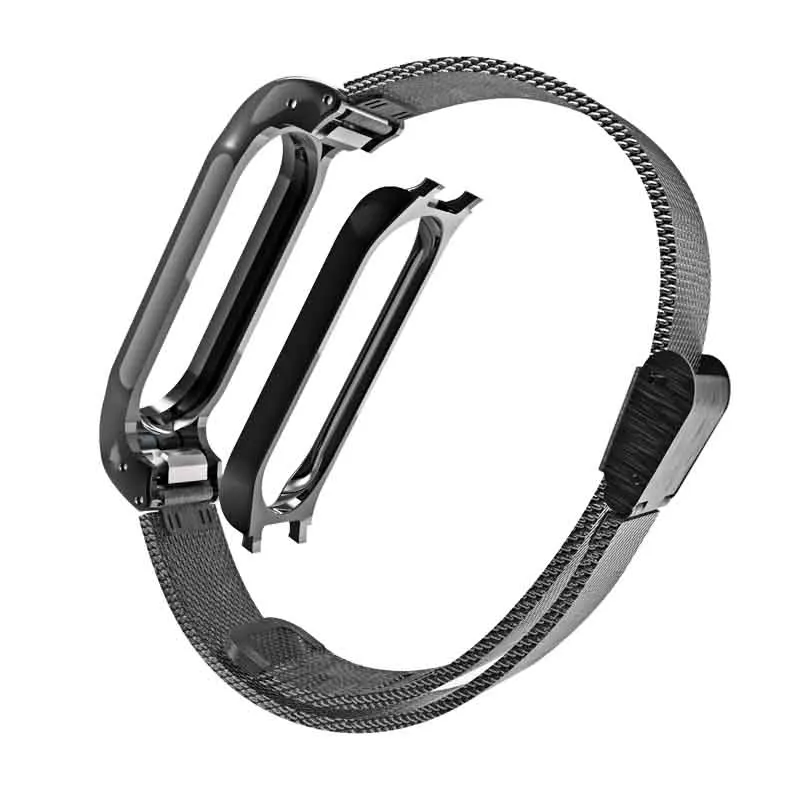 Металлический магнитный браслет Pulsera Correa Mi Band 2 ремешка спортивные часы наручные
