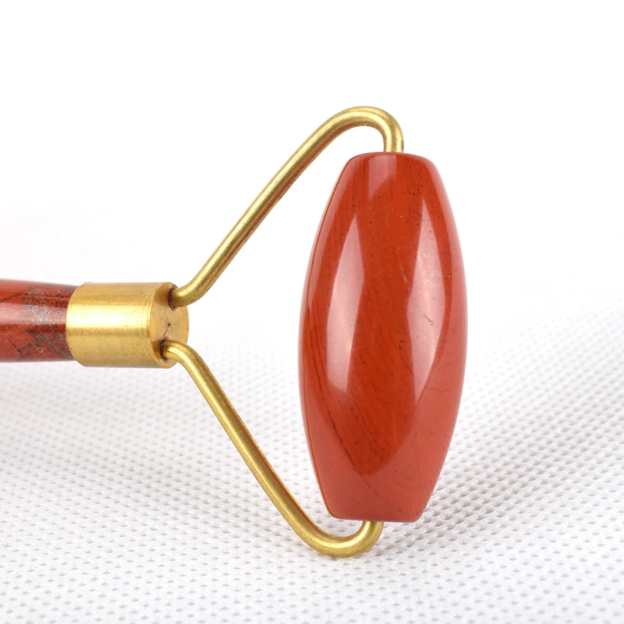 Natural Red Jaspe Facial Massage Roller Practical Jade Anti Wrinkle Treatment Body Head Portable Beauty Health Care Tools | Дом и сад