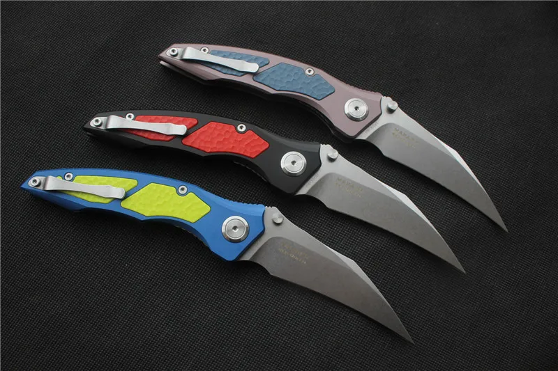 Высокое качество, Maxace красный/желтый/синий queen складной нож, алюминий, G-10 инкрустация(Stonewash), Открытый Кемпинг Охота ручные инструменты