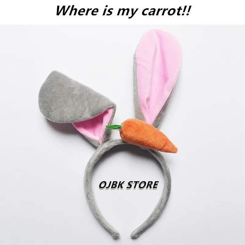 Женская повязка на голову Judy Nick с заячьими ушками и морковкой вечерние головные