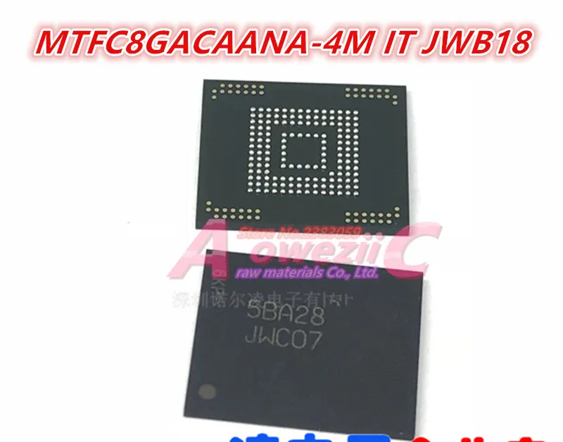 

Aoweziic 100% Новый оригинальный MTFC8GACAECN-1M WT JWC07 MTFC8GACAECN MTFC8GACAANA-4M IT JWB18 MTFC8GACAANA BGA чип памяти 8G