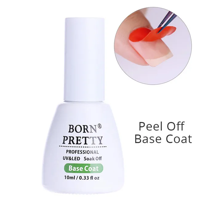 peel off base coat BORN PRETTY 10 мл УФ гель 3 цвета термальный гель лак для ногтей Температура Изменение цвета маникюрный набор УФ-гель для дизайна ногтей лак - Цвет: peel off base coat
