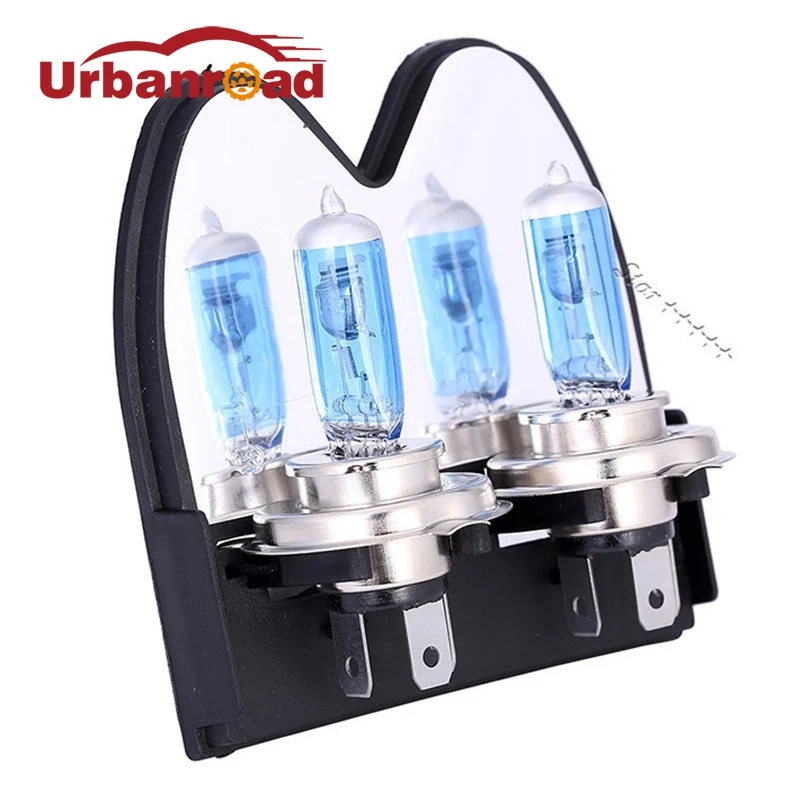 

2Pcs H4 100W super white 6000K 12V Halogen Low Beam Light Auto Headlight Bulbs Lamp