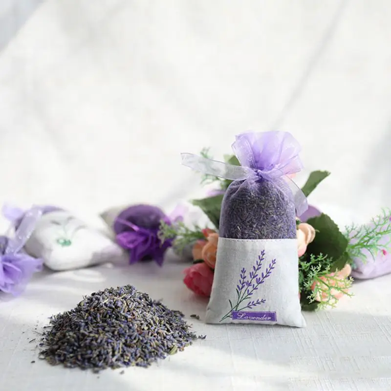 Сушеный цветочный саше-мешок из натуральной лаванды освежающий воздух для