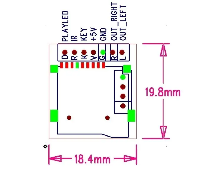 5 шт. X M2801002 WAV декодер без потерь плата MP3 модуль декодирования mp3 TF карта