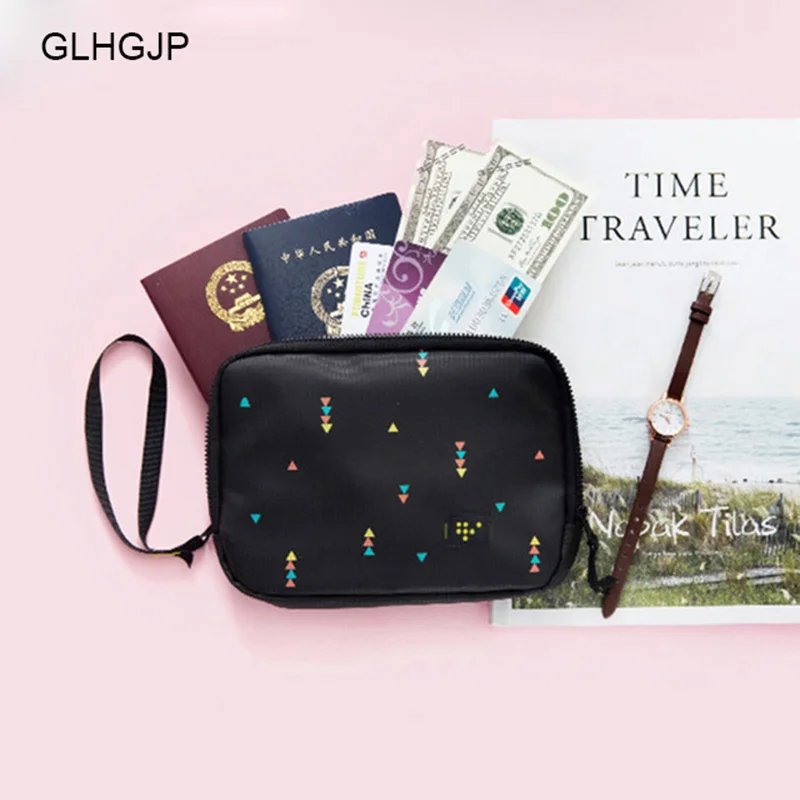 GLHGJP полиэстеровый чехол для хранения документов с цветочным принтом семейные