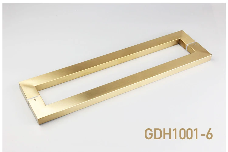 GDH1001-6 Изготовленная на заказ стеклянная дверная квадратная ручка светло-розовое золото деревянная ручка шкафа из нержавеющей стали большая ручка 600 мм - Цвет: GDH1001-6
