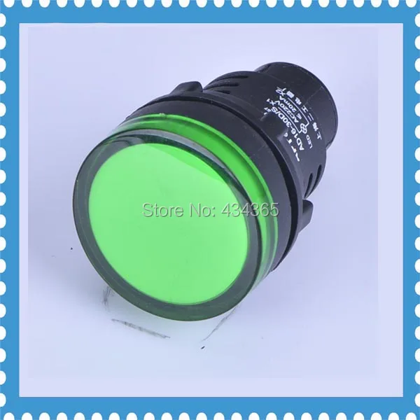 

Free shipping 3pcs Pilot lamp AD16-30DS led Indicator lamp 220V 24V
