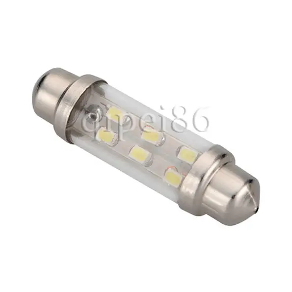 36 мм 3528 1210 3423 DE3425 C5W белая 6 SMD Светодиодная лампа для салона автомобиля 12 В |