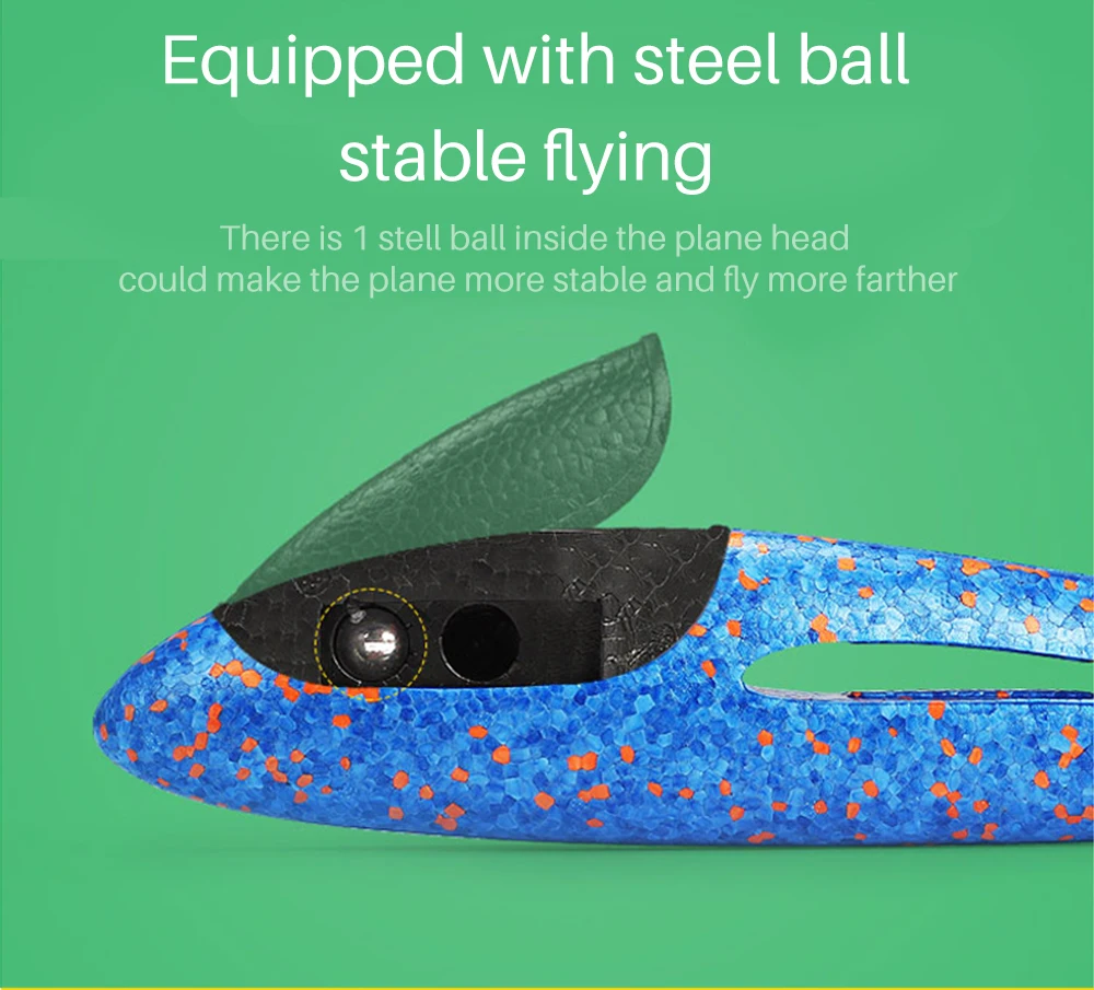 Самолет планер из пенопласта инерционная круглая летающая модель летающего