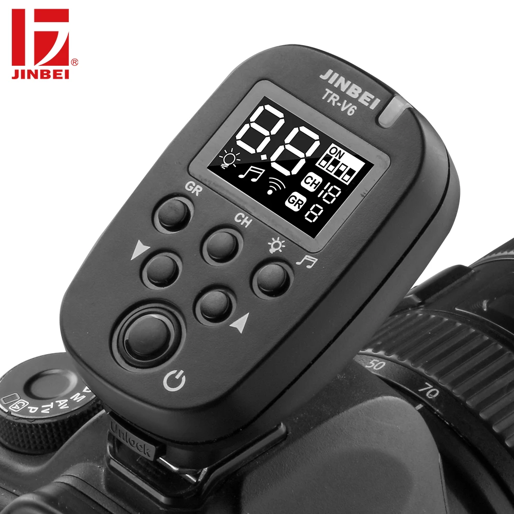 JINBEI TR-V6 триггера 2,4 г Беспроводной для радиостудии трансмиттер для вспышки для фотосъемки с пультом дистанционного управления