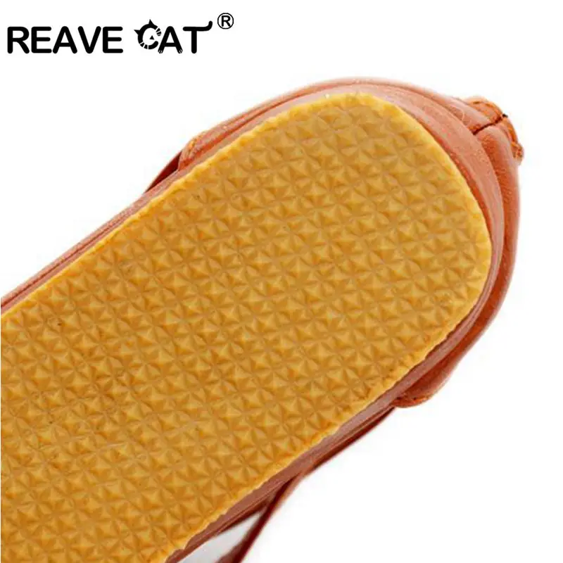 Женские сандалии гладиаторы на танкетке REAVE CAT летние элегантные модные