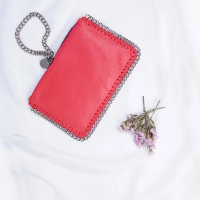 red 12x18cm Для женщин сумка-клатч держатель для карт для телефона Сумки большие кожаные бумажники портмоне моды мешок дамы наручные сумки подарок - Цвет: red 12x18cm