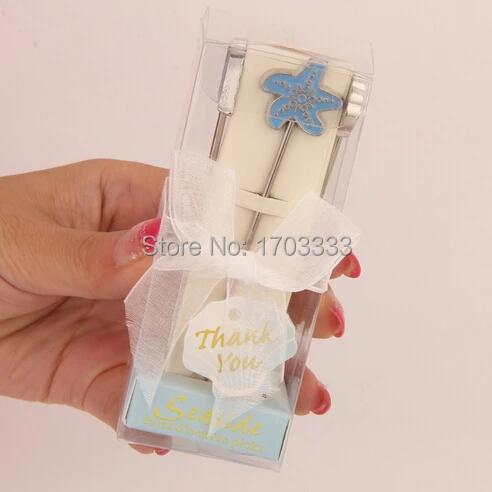 

200set Unique Wedding Favors Blue Ocean compote fruit fork Practical Favors wedding party gifts new style fashion gifts