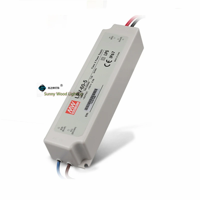 IP67 LPS класс 2 100 240Vac вход 5VDC выход источник питания 8A 40 Вт драйвер для наружного CE UL
