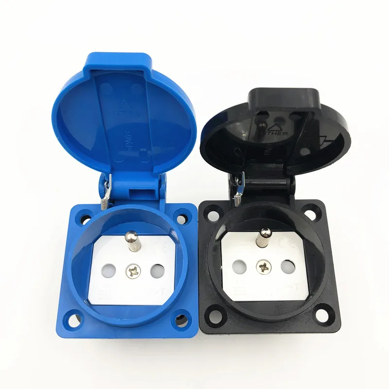 5 шт./лот 12 50 x мм IP44 французский водостойкая розетка 16A250V Стандартный Франция пыли