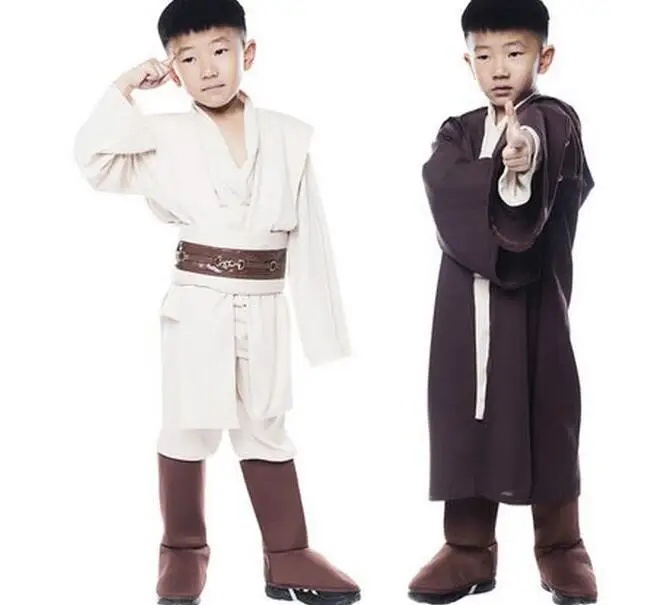 Jedi воин полный набор карнавальный костюм Оби Кеноби туника/новая детская