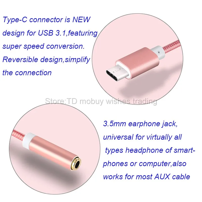Аудиокабель USB Type C с штекером типа на гнездо 3 5 мм адаптер для наушников Samsung A8 A9 2018
