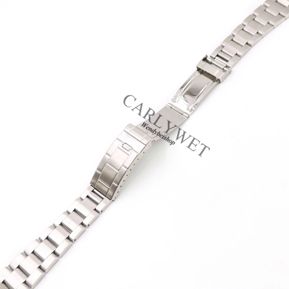 CARLYWET 20 мм серебро из золота двух цветов Твердый изгибающий конец из нержавеющей стали сменный Браслет для часов в винтажном стиле
