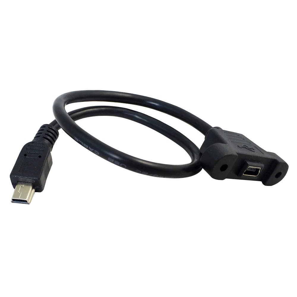 DANSPEED 30 см Mini USB 5 Pin типа «папа» к женскому Панель крепление Тип Удлинительный Кабель-адаптер