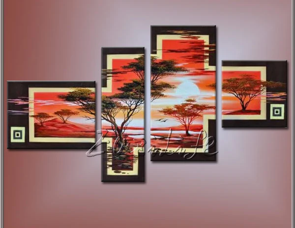 Cuadros Decoracion 5 шт. Панель Холст Искусство Современная Абстрактная ручная роспись