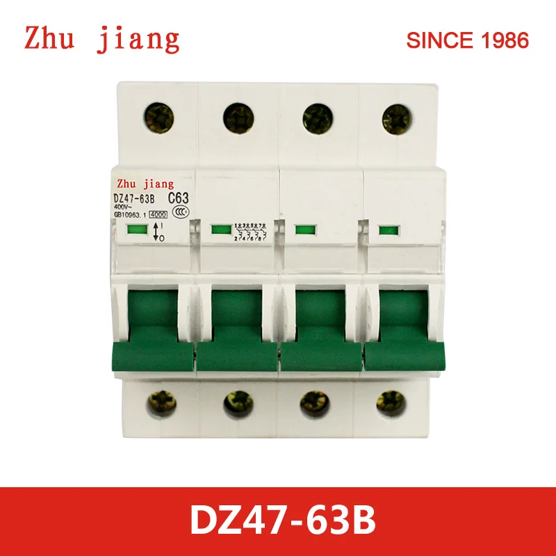 

Air circuit breaker DZ47-63B 4P Miniature circuit breaker MCB RCCB