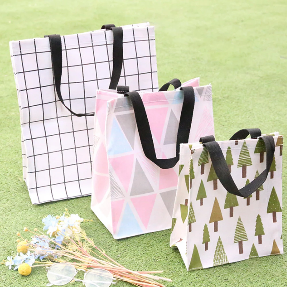 Lanzon портативная Холщовая Сумка для покупок Экологичная Студенческая сумка книг