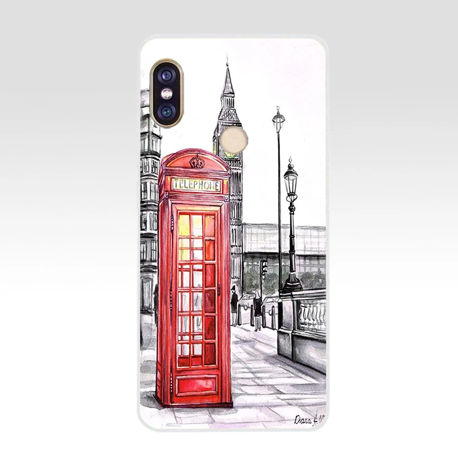 194AQ London Red phone Big Ben Мягкий силиконовый чехол из ТПУ для телефона xiaomi redmi 6 pro note 5 plus 4 4x