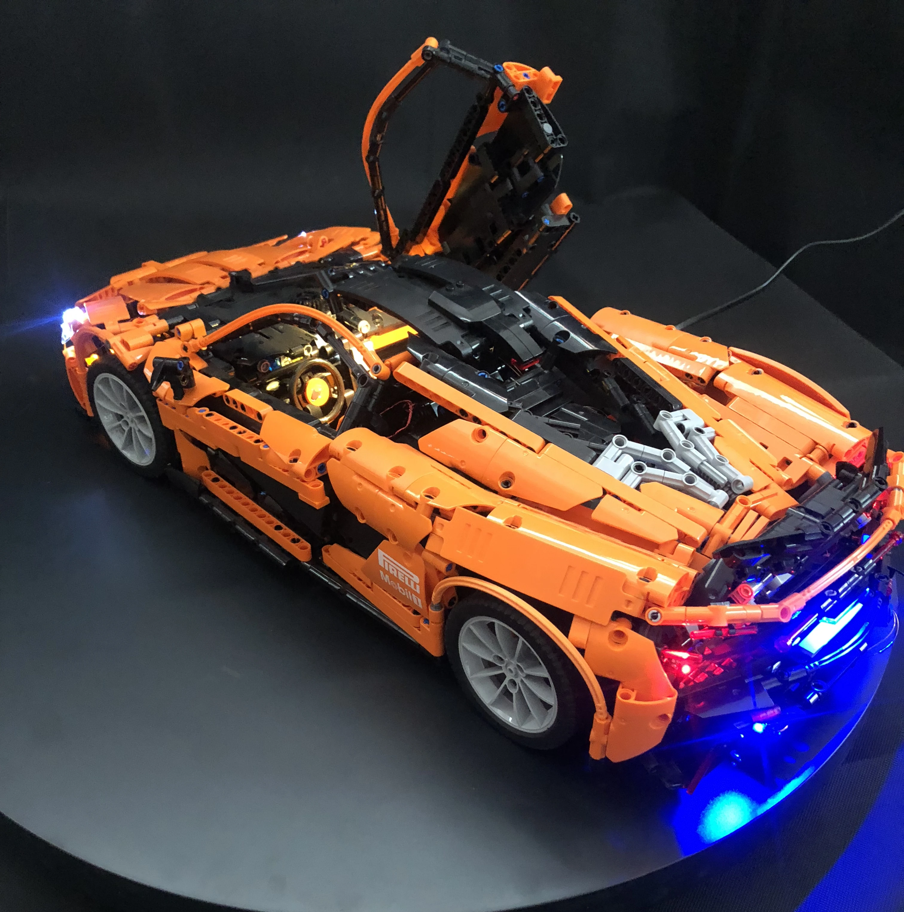 McLaren P1 hypercar 1:8 MOC набор сделай сам со светодиодной подсветкой совместимый с Iegoset 16915