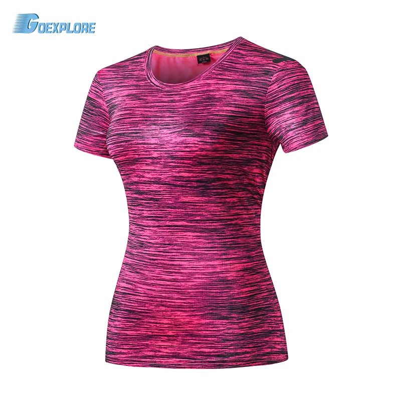 

Goexplore Quick Dry T-shirt Women Yoga Fitness Running Jogging Gym Sweat Breathable Exercises Short Sleeve Sports T Shirt Top