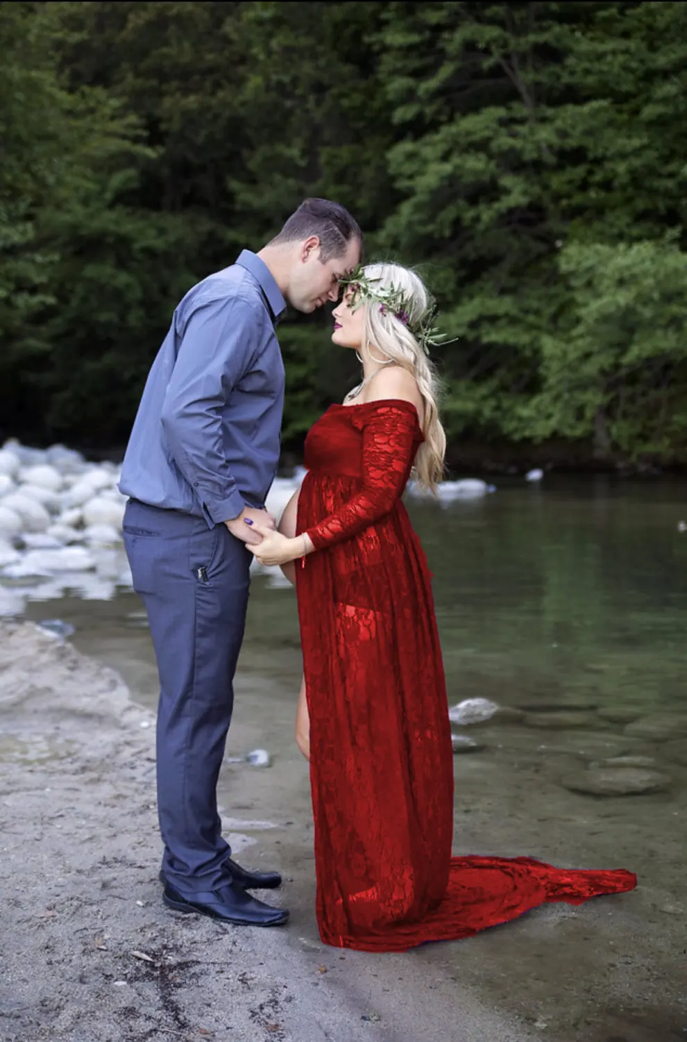 Lace Long Sleeve Pregnancy Dress Photography Props Maternity Dresses Shoot Maxi Gown Dresses For Pregnant Women Clothes