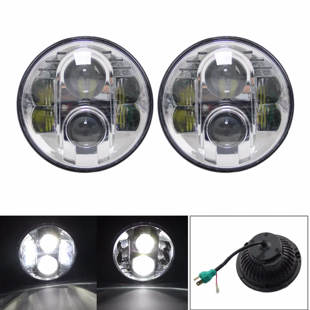 

1 Pair 80W DRL Headlight 7 Inch Round LED Light High/Low Beam Headlamp for JE-EP Wr-angler 2007-2015 Jk Tj Fj Land Rove