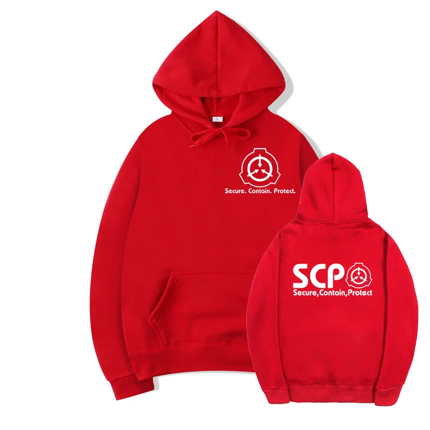 Мужская толстовка с капюшоном SCP защитой от специальных процедур Мужской пуловер