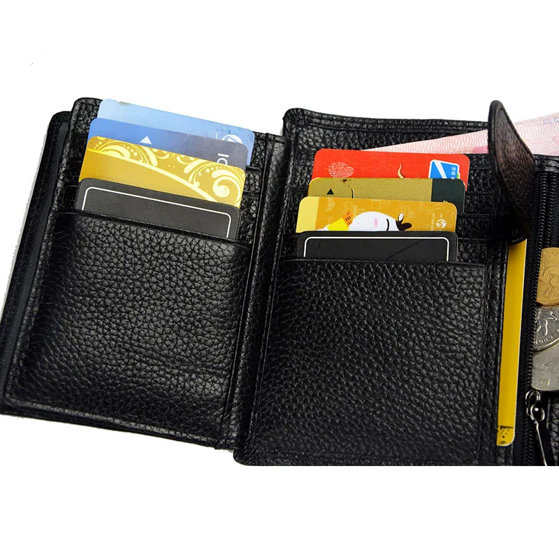 LACHIOUR RFID Блокировка мужские кошельки из натуральной кожи клатч мужской кошелек короткий кошелек зажим для денег Кошельки кожаные кошельки