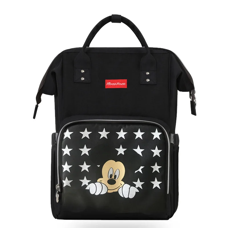 Disney Микки Минни дорожная пеленка сумка Bolsas Maternidade коляска с водоотталкивающим покрытием сумка USB Электрический нагреватель для бутылок мумия рюкзак подгузник сумка
