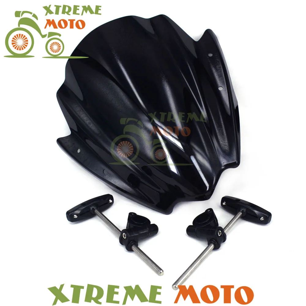 

Лобовое стекло мотоциклетное универсальное для Harley Kawasaki, Suzuki, Honda, Yamaha, KTM, Ducati, 7/8 дюйма и 1 дюйм