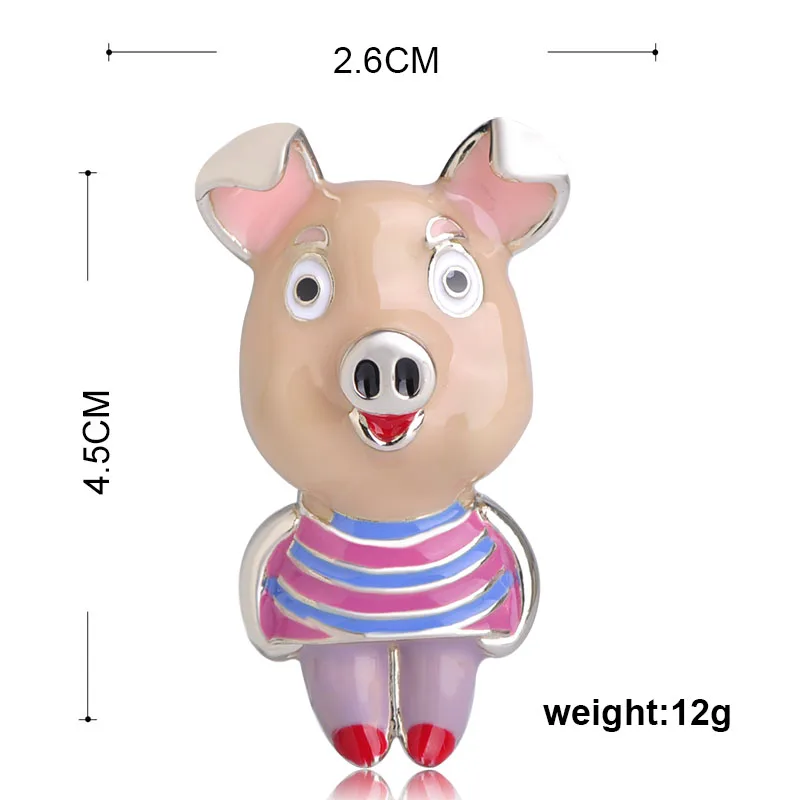 Funmor симпатичная брошь в виде поросенка эмалированные Заколки для женщин и детей