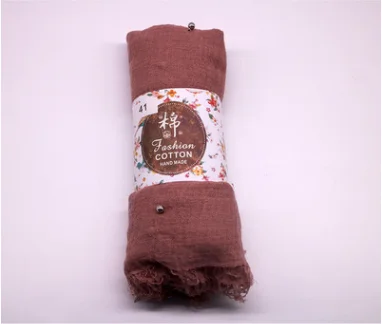 Dark brown Шарф из бисера Классический премиум вискоза Макси морщинка облако хиджаб шарф платок Мягкий мусульманский шарфы зимний солнцезащитный шарф для девочек - Цвет: Dark brown