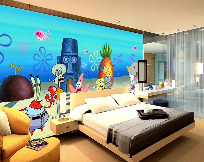 

Bacaz 8D Large Papel Mural 3d Cartoon Wallpaper Mural 3D Wall Photo Mural 3d Cartoon Sticker for Child Room 3D Kids Wall paper