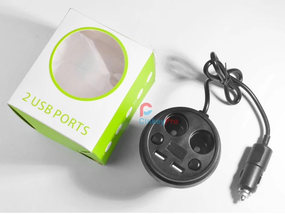 CinkeyPro чашки 2-Порты и разъёмы зарядных порта USB для автомобиля Зарядное устройство для iPhone 8 Plus iPad samsung 2* Прикуриватель Автомобиля-Зарядное устройство для мобильного телефона 5В/3.1A зарядки